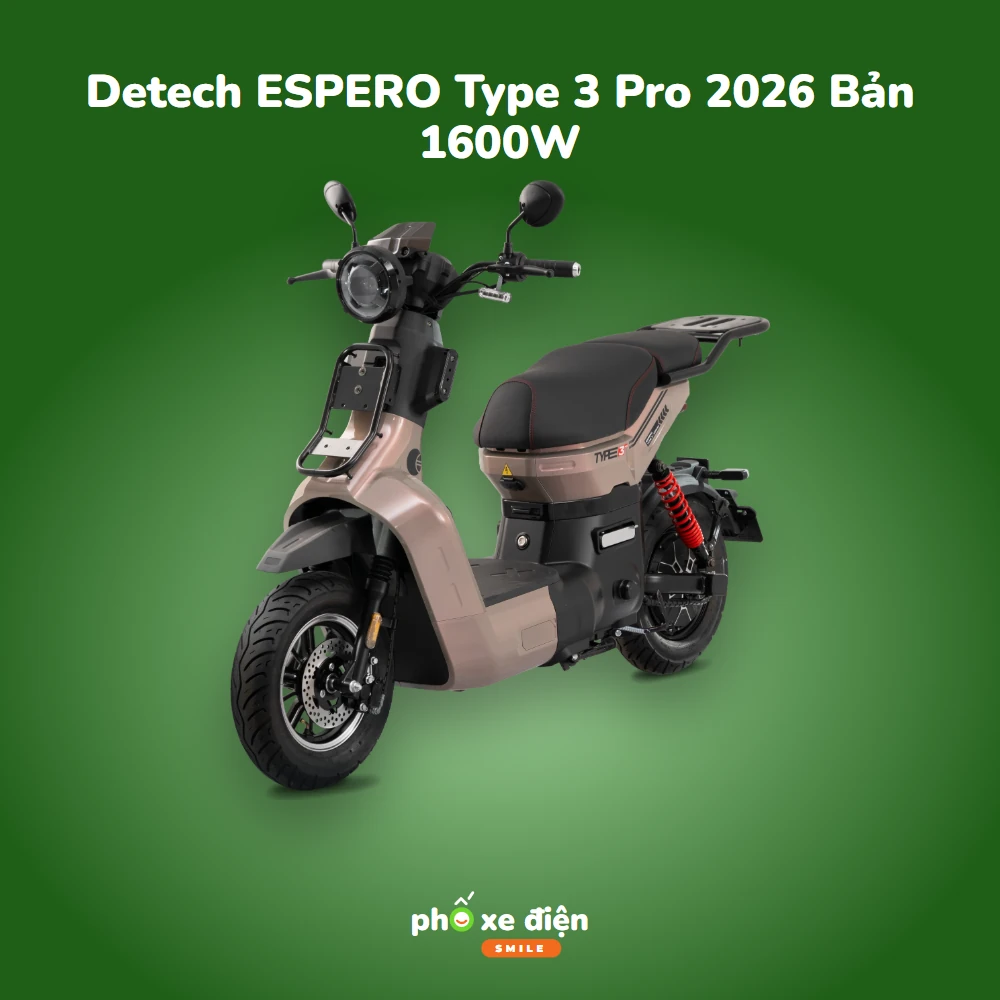 Xe Điện Detech ESPERO Type 3 Pro 2026 Bản 1600W