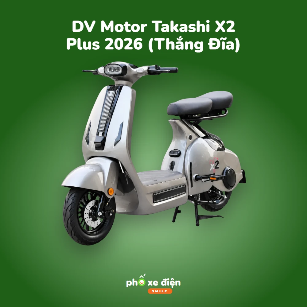 Xe Điện DV Motor Takashi X2 Plus 2026 (Thắng Đĩa)
