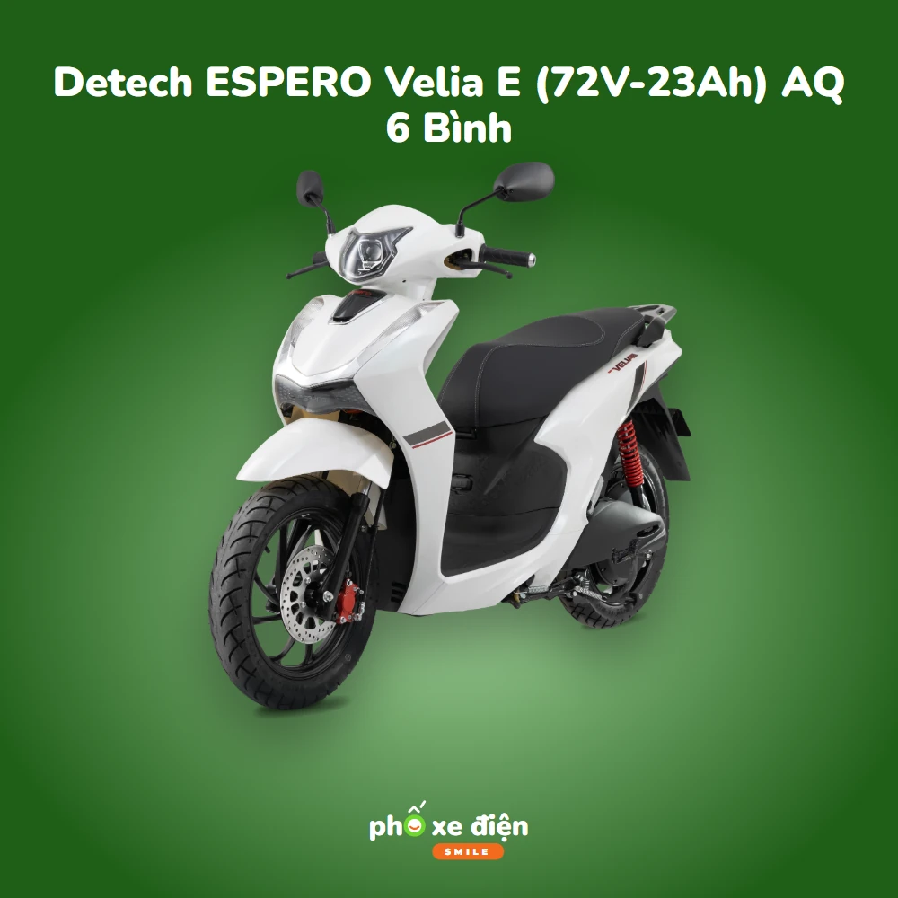 Xe Máy Điện Detech ESPERO Velia E (72V-23Ah) AQ 6 Bình