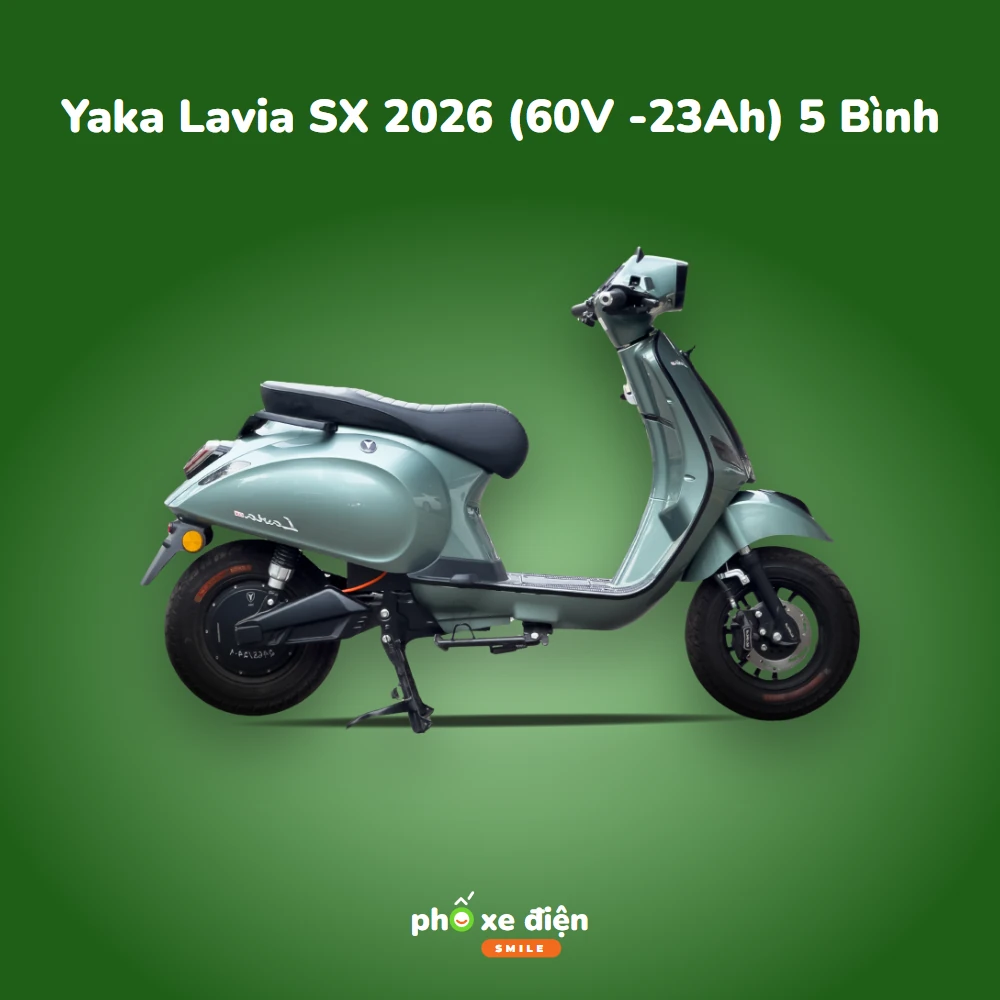 Xe Máy Điện Yaka Lavia SX 2026 (60V -23Ah) 5 Bình