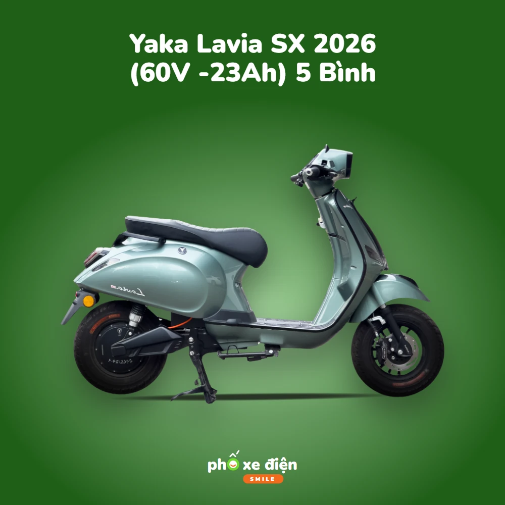 Xe Máy Điện Yaka Lavia SX 2026 (60V -23Ah) 5 Bình