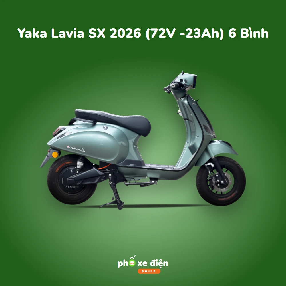 Xe Máy Điện Yaka Lavia SX 2026 (72V -23Ah) 6 Bình