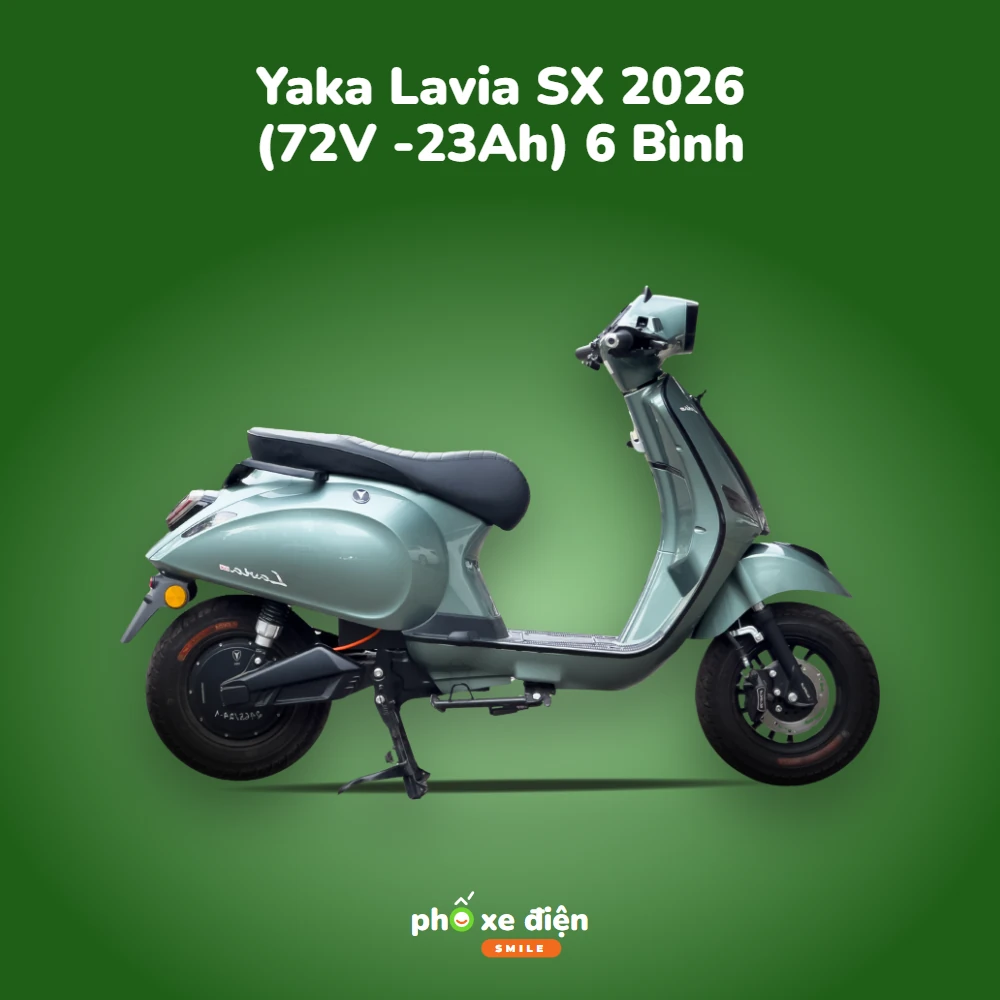 Xe Máy Điện Yaka Lavia SX 2026 (72V -23Ah) 6 Bình