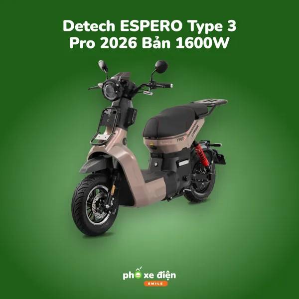 Xe Điện Detech ESPERO Type 3 Pro 2026 Bản 1600W