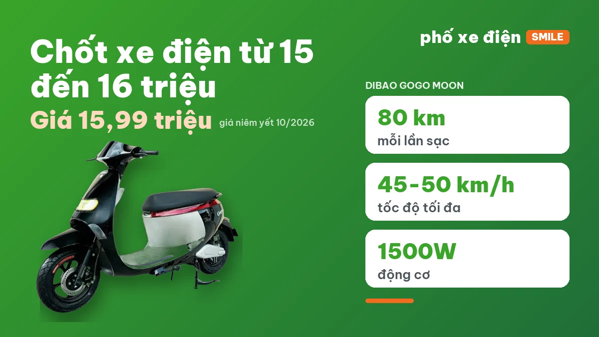 Xe điện 15 triệu Dibao Gogo Moon, Queen, Ryan, Takashi Xplus, Osakar Momo và Yaka Gogo Star