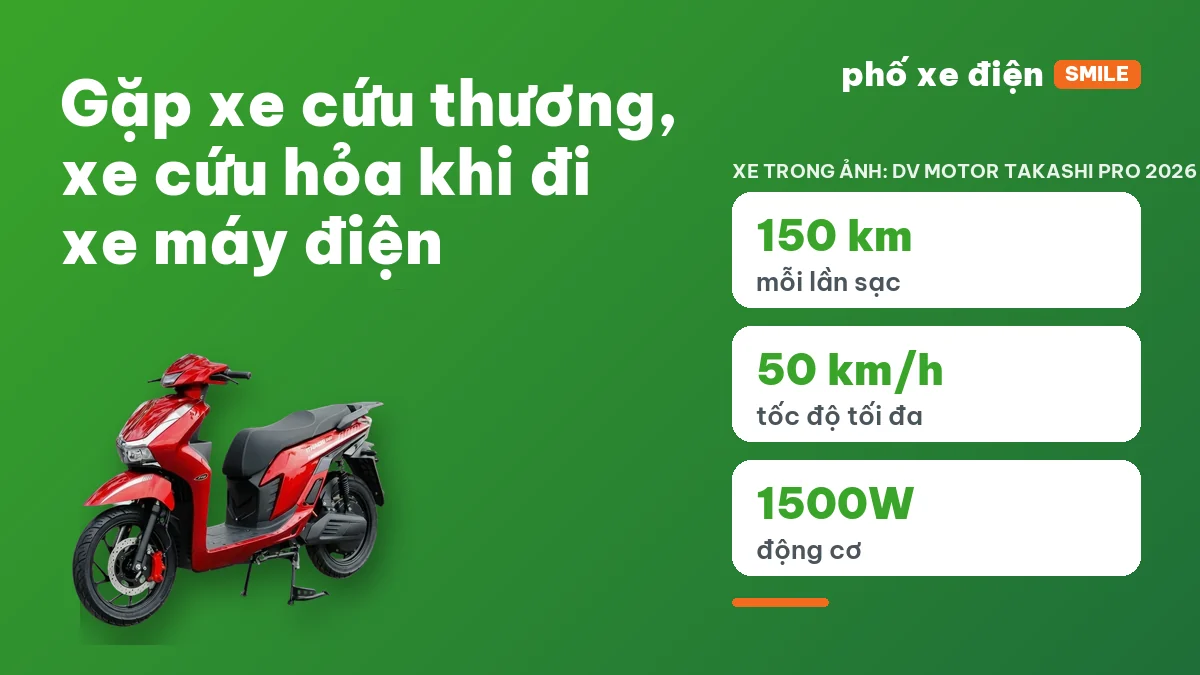 Xe máy điện nhường đường xe ưu tiên đi sát lề phải