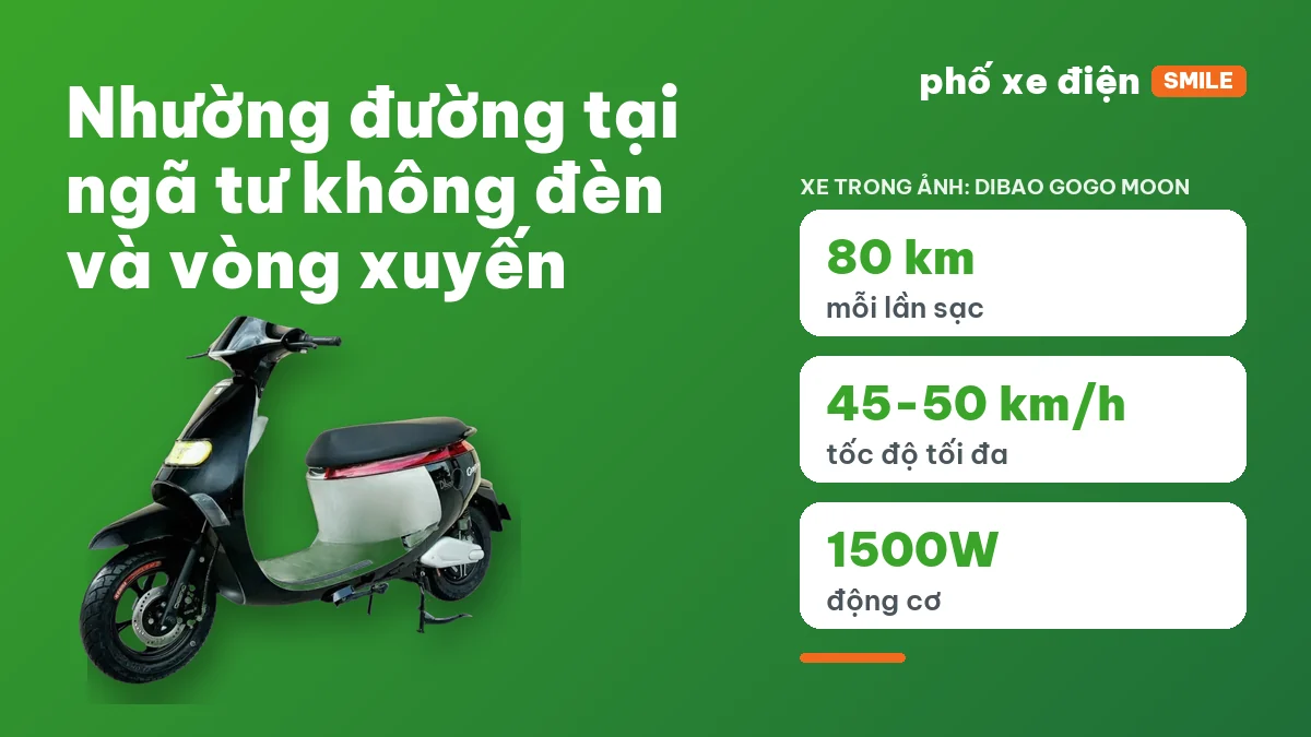 Nhường đường ngã tư xe máy và vòng xuyến