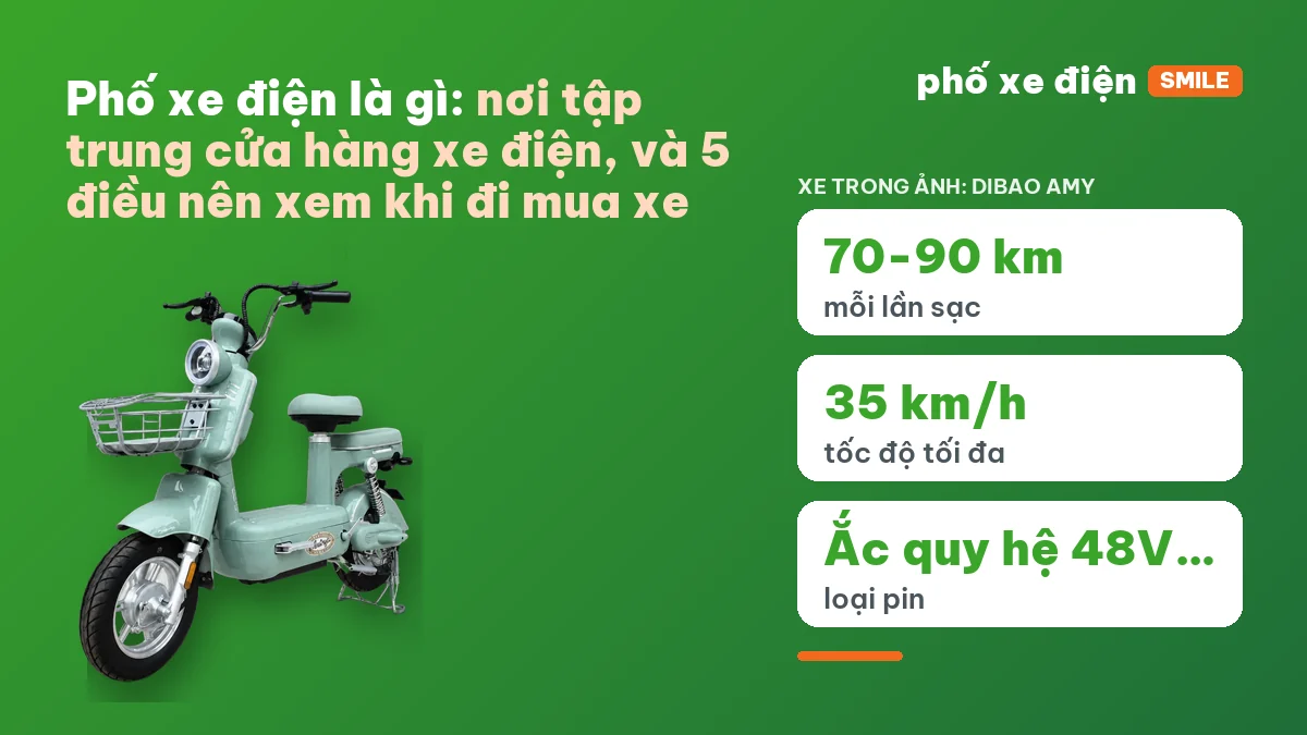 Khu phố tập trung nhiều cửa hàng xe điện