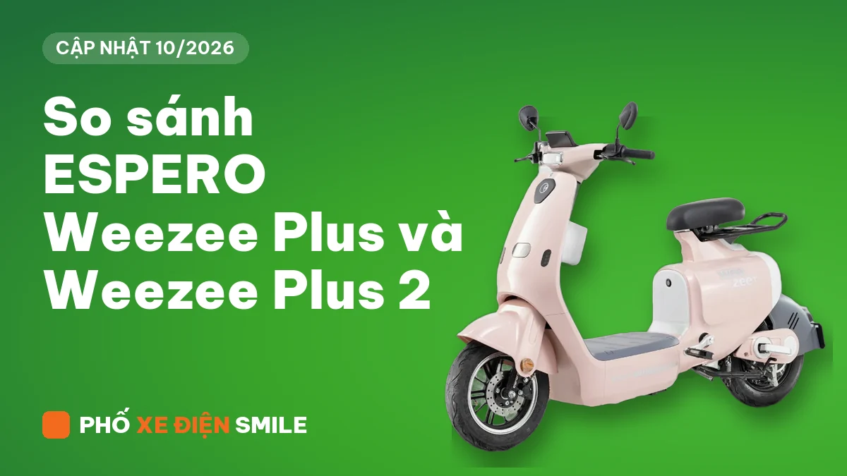 Hai chiếc xe điện ESPERO Weezee đặt cạnh nhau