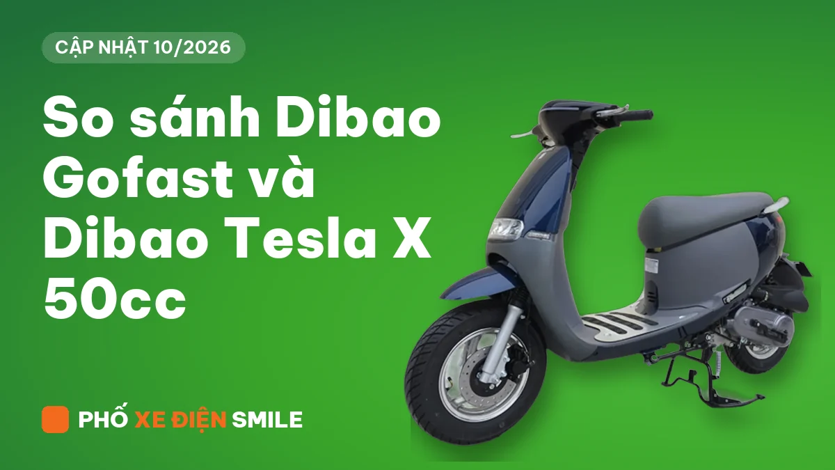Xe tay ga 50cc Dibao Gofast đặt cạnh Dibao Tesla X