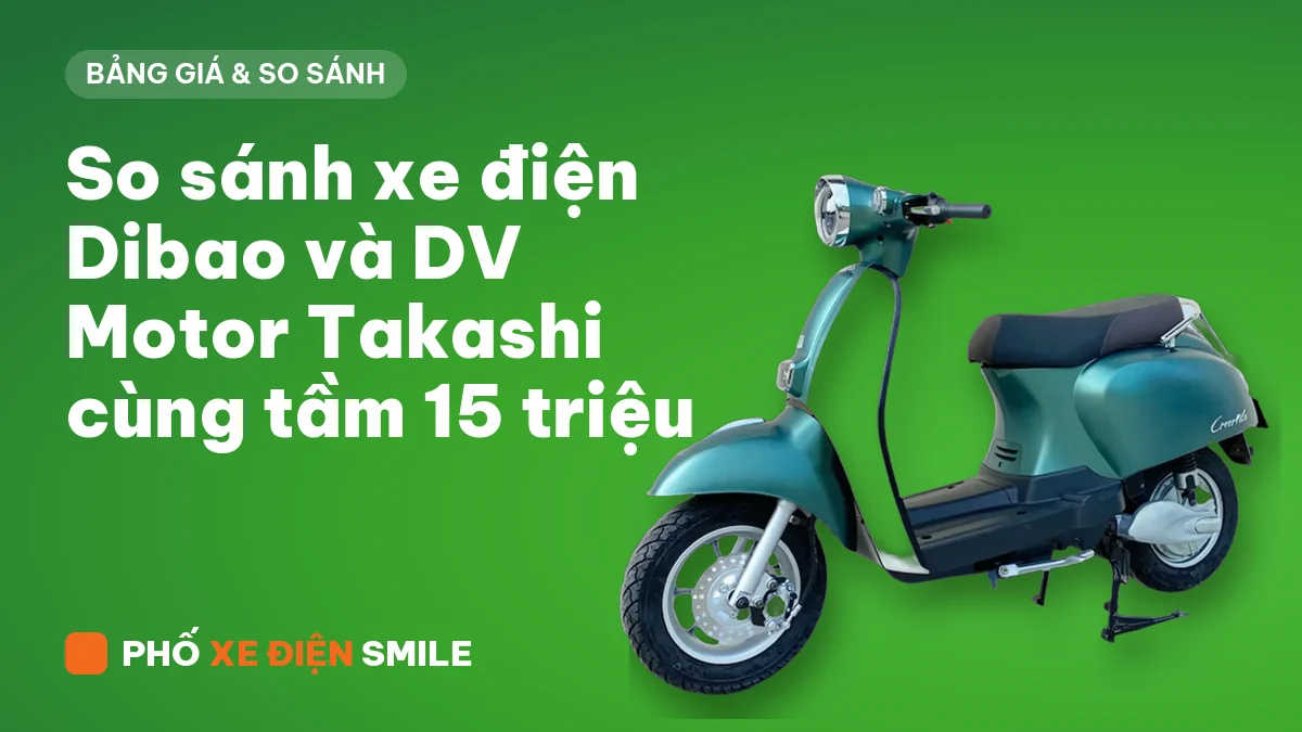 Xe điện Dibao Ella đặt cạnh DV Motor Takashi Sora
