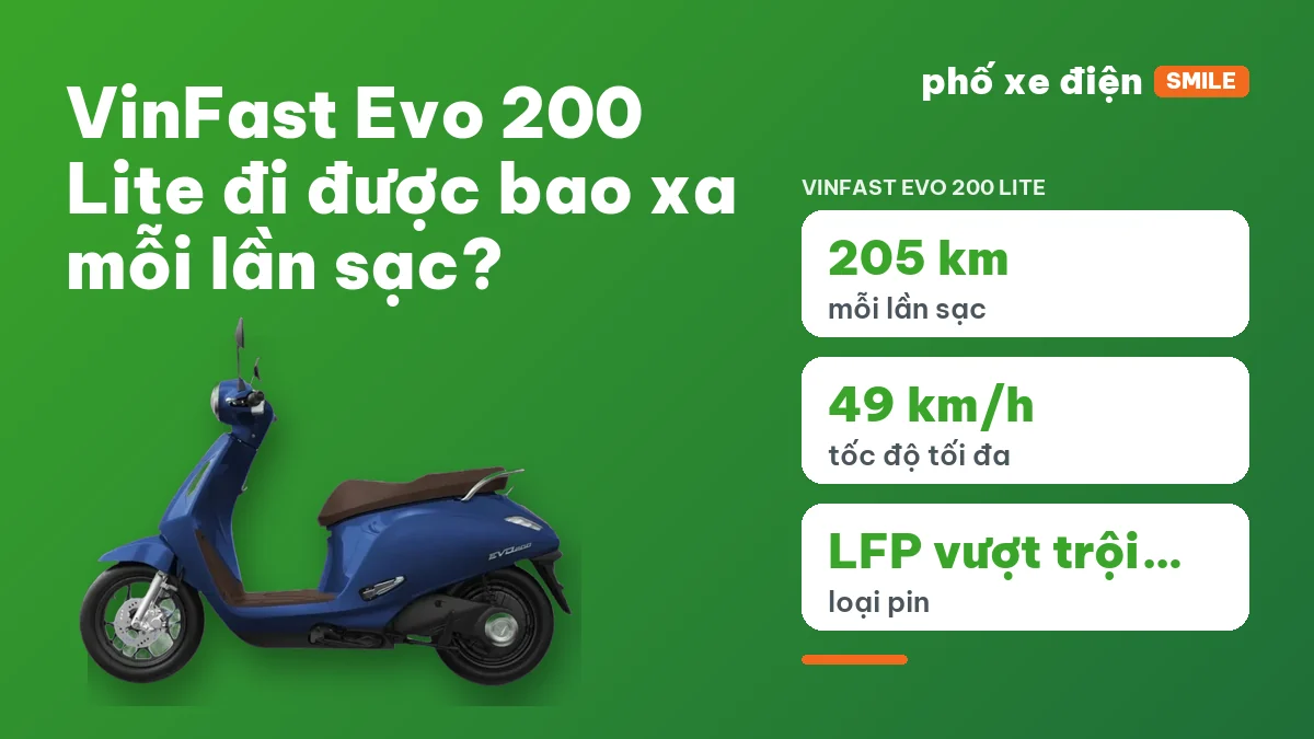 Xe máy điện VinFast Evo 200 Lite dựng trước nhà buổi sáng