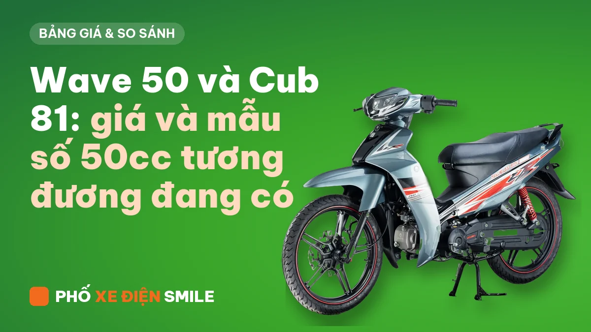 Xe số 50cc nhỏ gọn đỗ trước ngõ