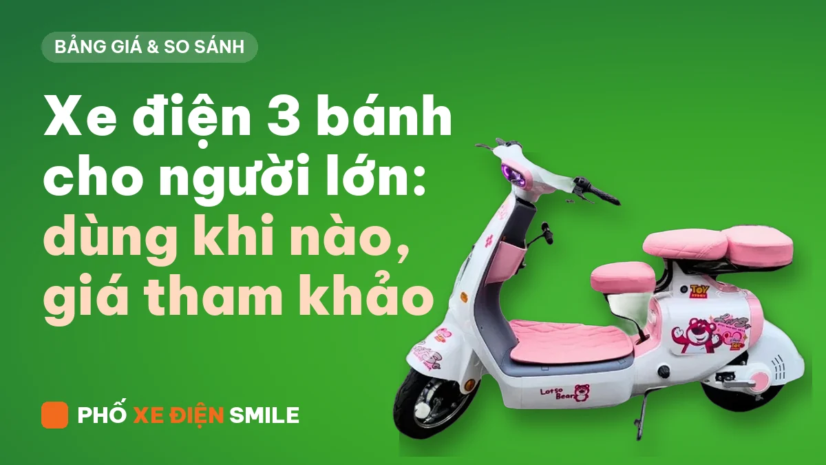 Xe điện ba bánh đỗ trước sân nhà