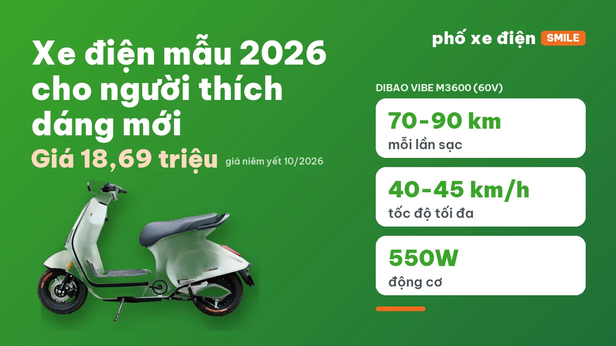 Xe điện mẫu 2026 Dibao Vibe M3600, Xman Leo và S-One 2026