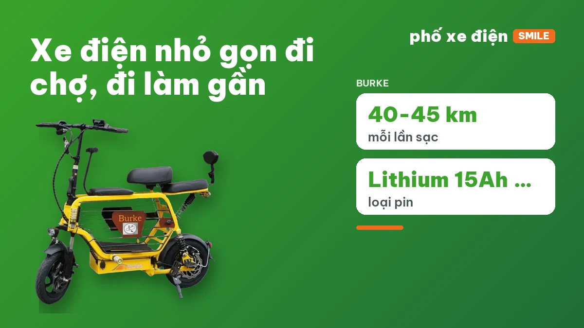 Bốn mẫu xe điện nhỏ gọn Lihaze, Burke, Otheli và Candy M16 Smile