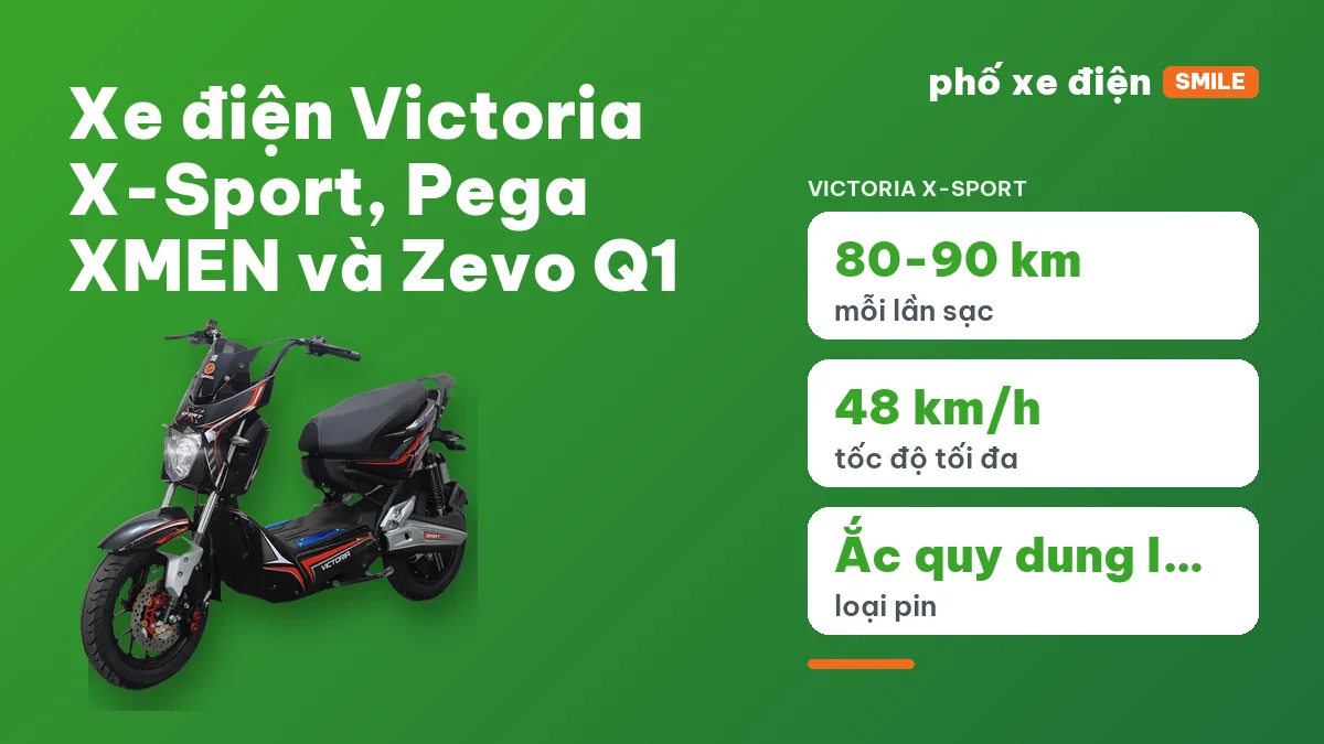 Xe điện Victoria X-Sport, Pega XMEN và Zevo Q1