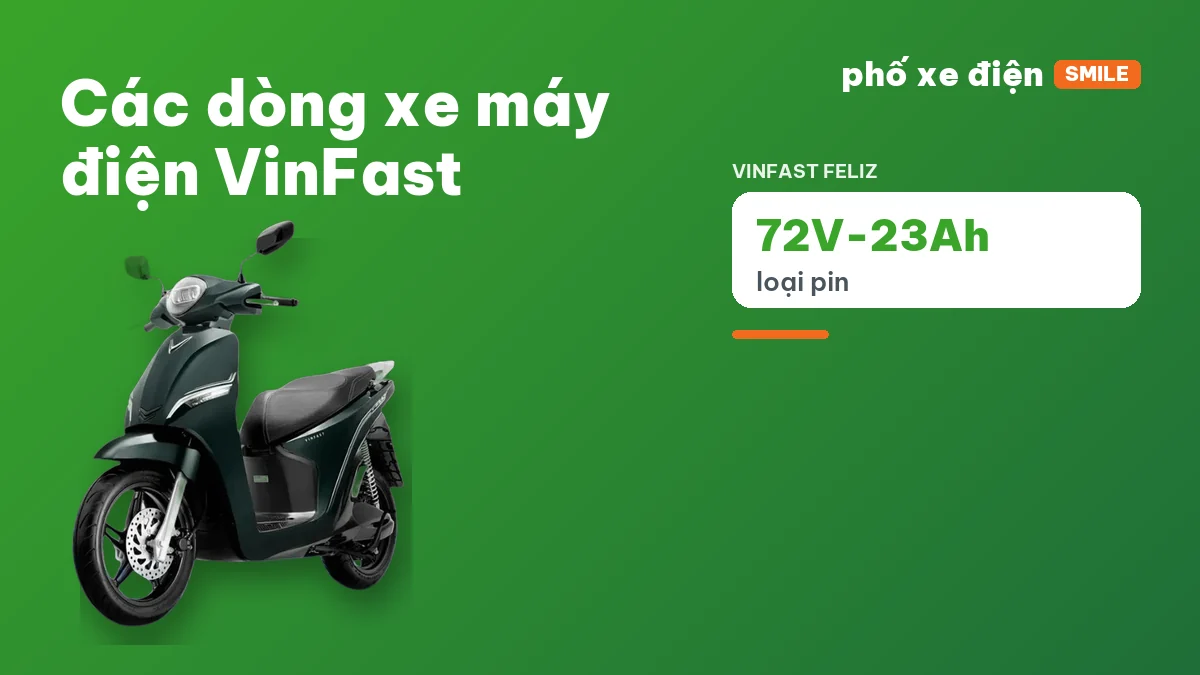 Các dòng xe máy điện VinFast Evo, Feliz, Klara, Vento, Theon và Motio