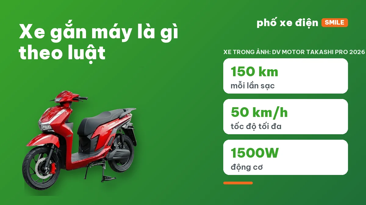 Xe gắn máy là gì theo luật mốc 50 km/h 50 cm3 và 4 kW