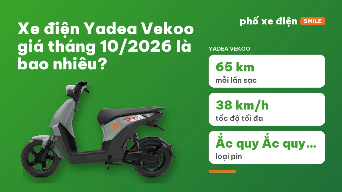 Xe điện Yadea Vekoo đỗ trước cửa hàng xe điện
