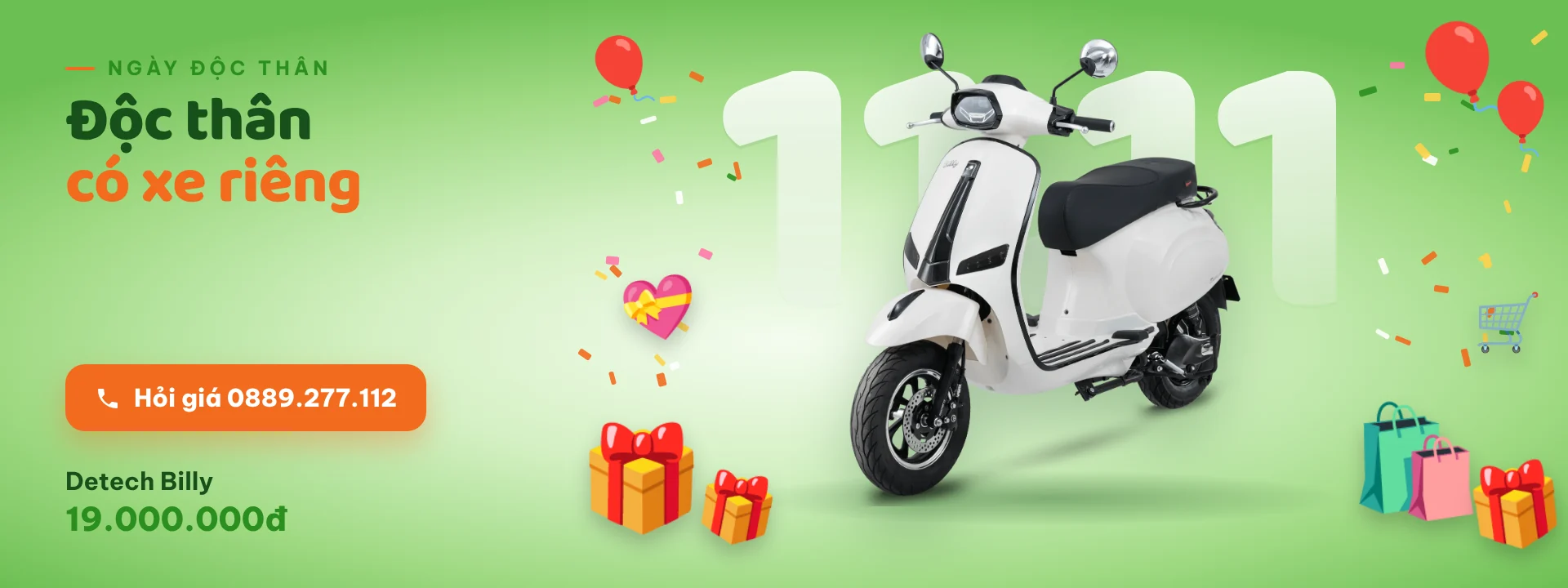 11/11: Detech Billy giá 19.000.000đ
